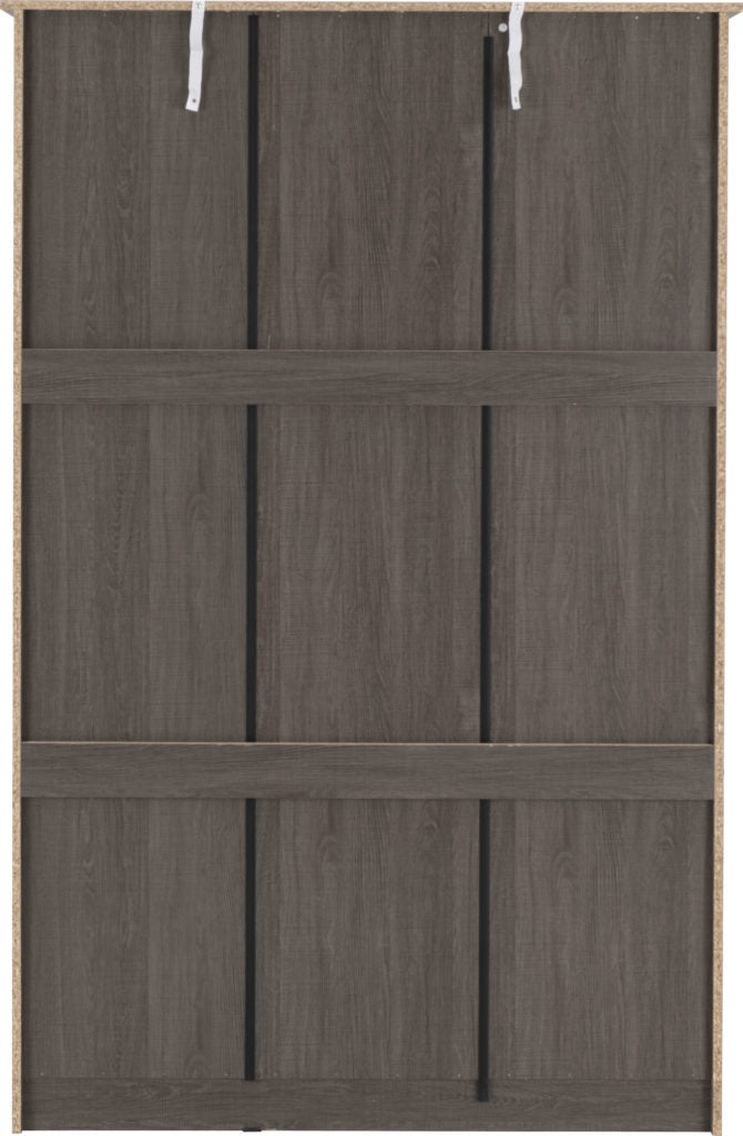 Lisbon 3 Door Wardrobe Black Wood Grain