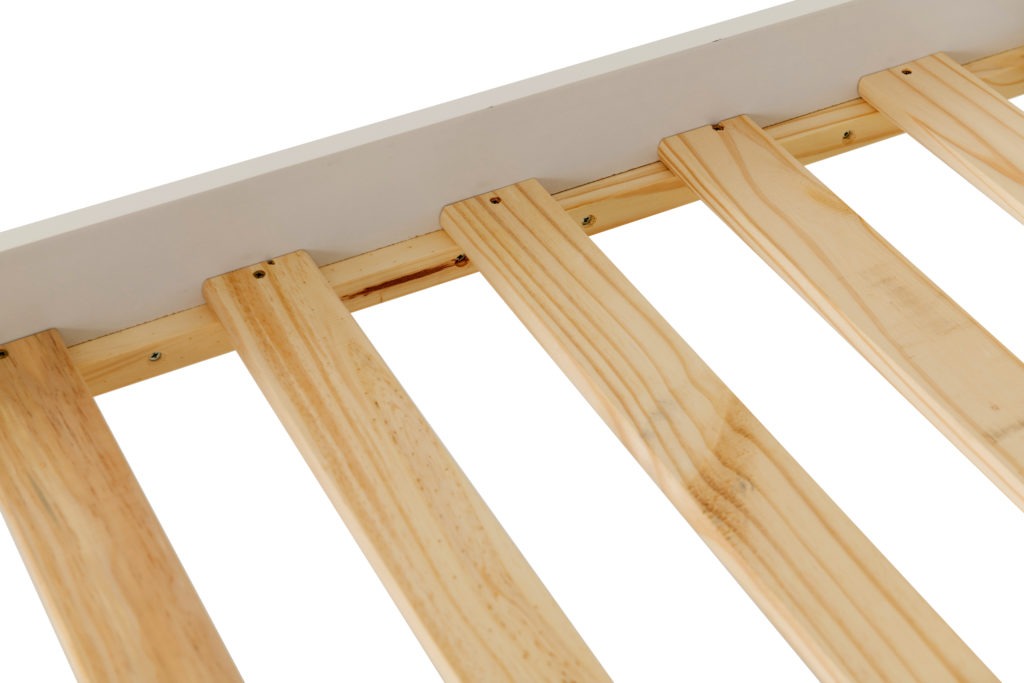 Monaco 5' Bed High Foot End White/Dark Grey