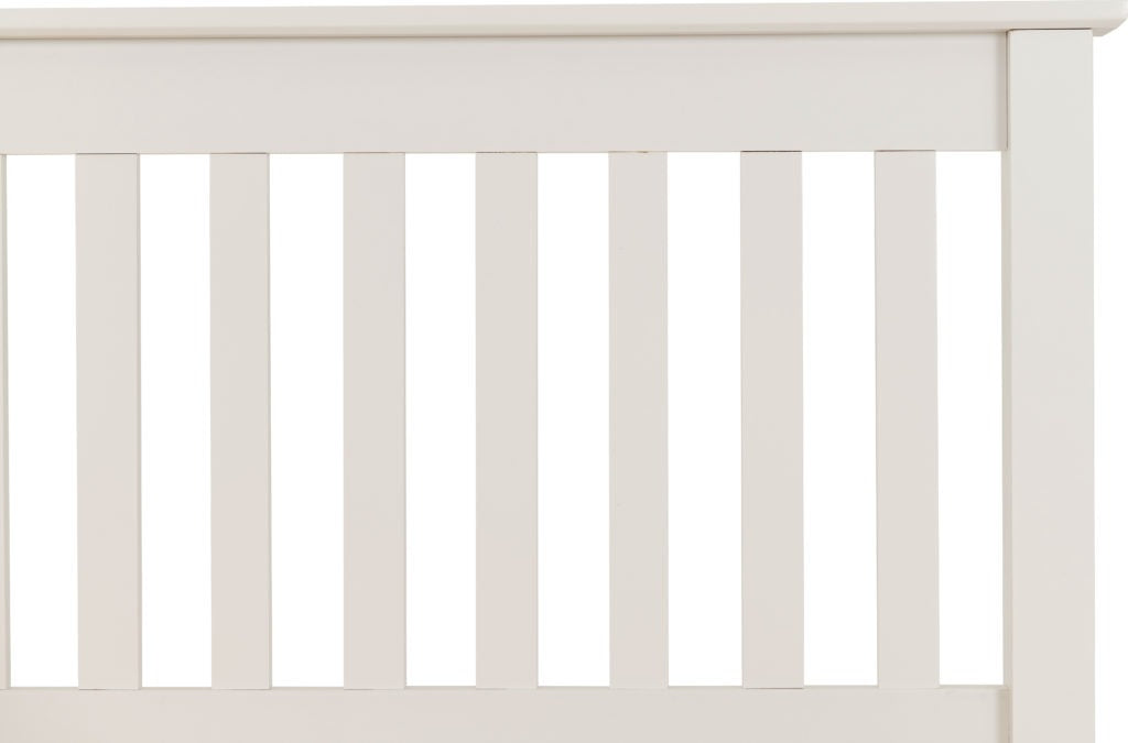 Monaco 5' Bed High Foot End White/Dark Grey