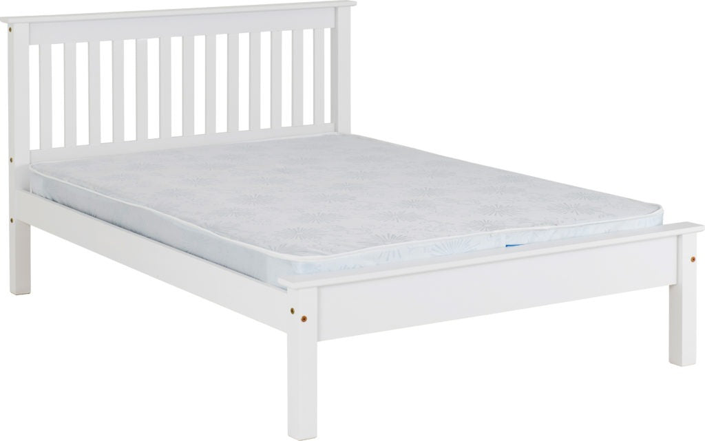 Monaco 5' Bed Low Foot End White/Dark Gray