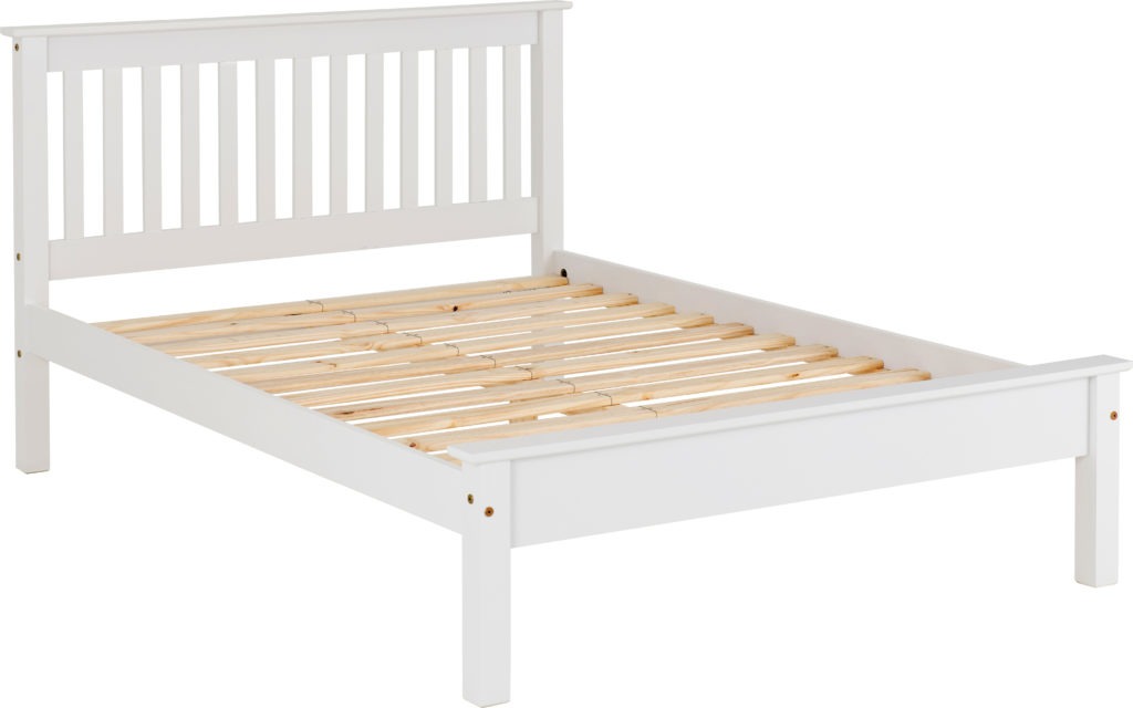 Monaco 5' Bed Low Foot End White/Dark Gray