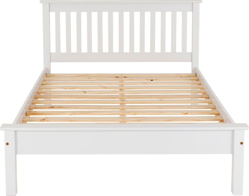 Monaco 5' Bed Low Foot End White/Dark Gray