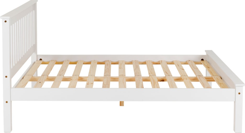 Monaco 5' Bed Low Foot End White/Dark Gray