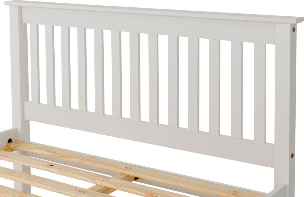 Monaco 5' Bed Low Foot End White/Dark Gray
