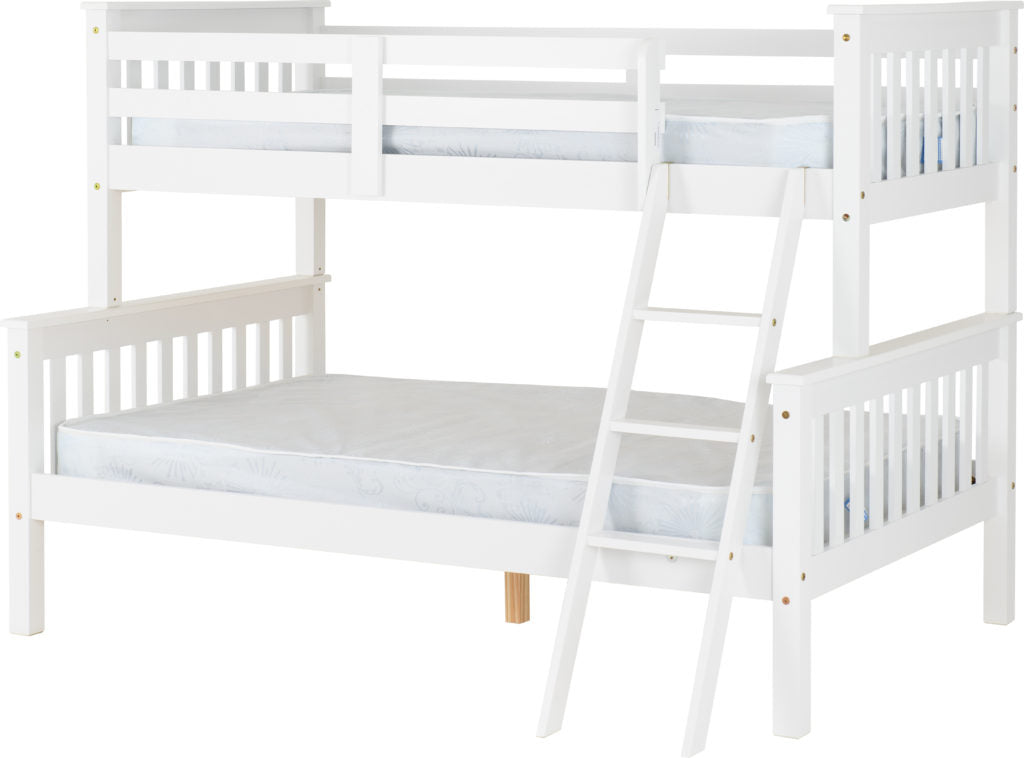 Neptune Triple Sleeper Bunk Bed Dark Grey/White