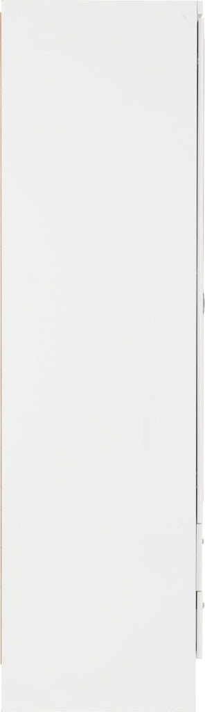 Nevada 3 Door 2 Drawer Mirrored Wardrobe White Gloss