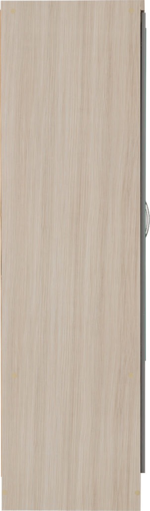 Nevada 6 Door 2 Drawer Mirrored Wardrobe Grey Gloss(Light Oak Effect Veneer)
