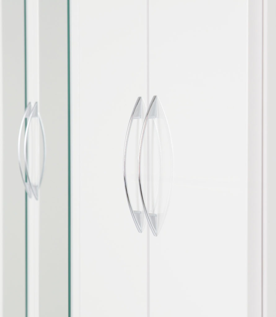 NEVADA 6 DOOR 2 DRAWER WARDROBE WHITE GLOSS