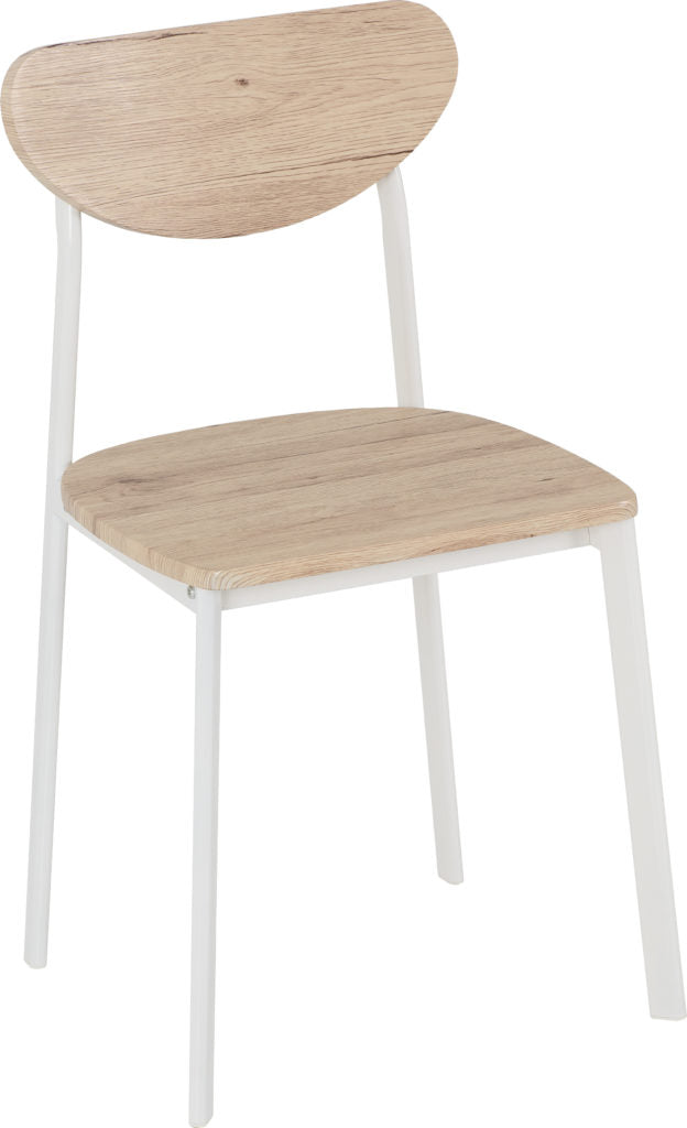 Riley Small Dining Set White Light Oak Effect Veneer