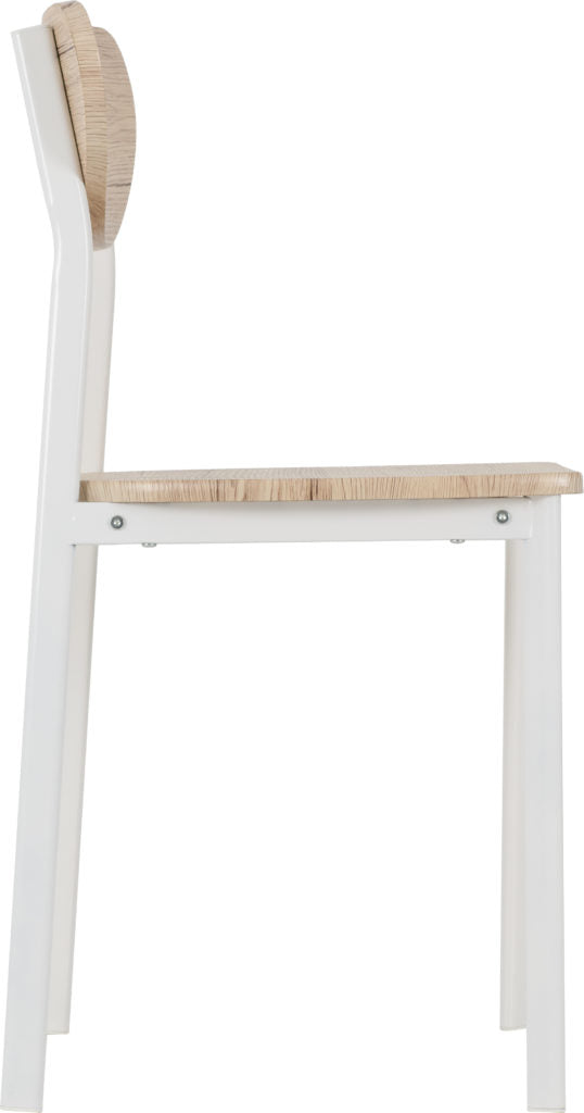 Riley Small Dining Set White Light Oak Effect Veneer