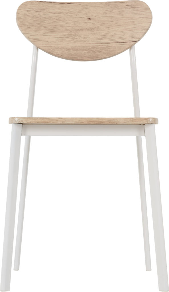 Riley Small Dining Set White Light Oak Effect Veneer