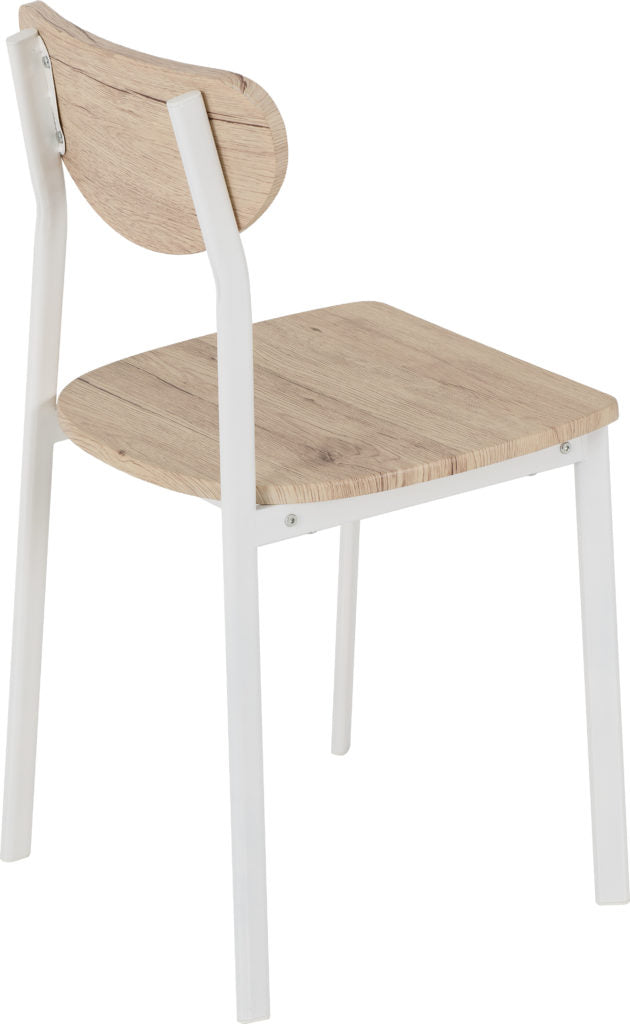 Riley Small Dining Set White Light Oak Effect Veneer