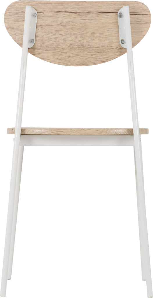 Riley Small Dining Set White Light Oak Effect Veneer