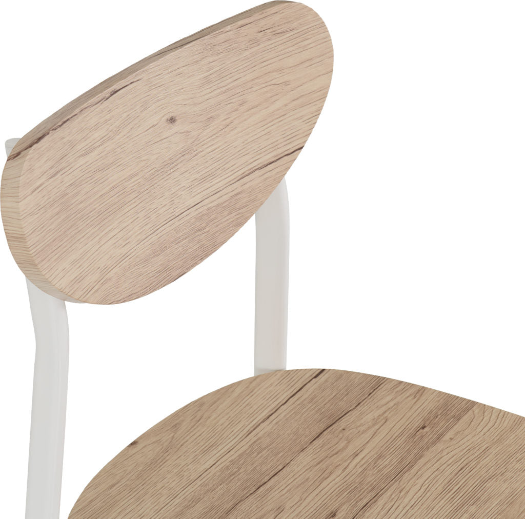 Riley Small Dining Set White Light Oak Effect Veneer