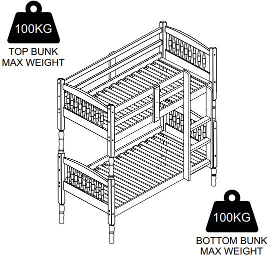 Albany Bunk Bed Antique Pine