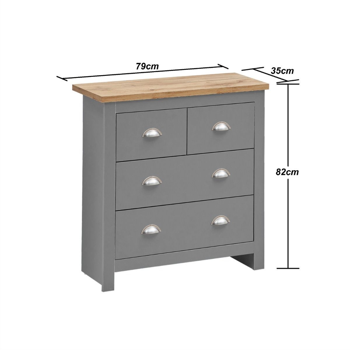 Lisbon 3 Piece Bedroom Set (3 Door Wardrobe, 2+2 Chest, 2 Drawer Bedside)